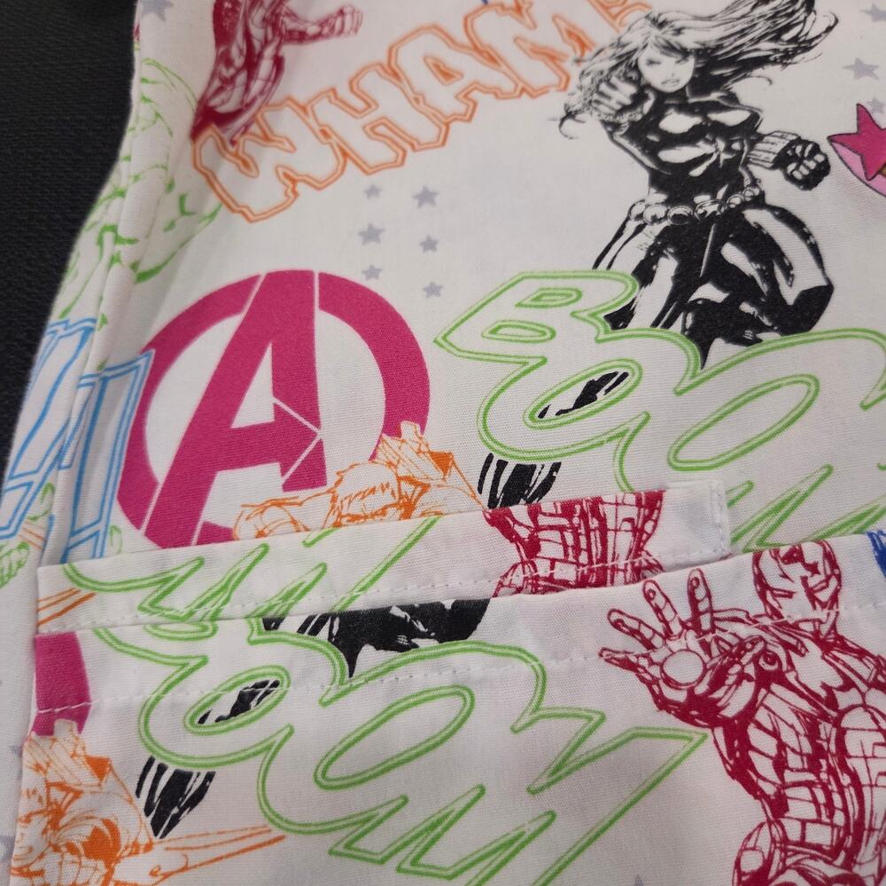 Set Of Two Marvel Avengers Medical Nursing Scrub Tops Womens Size XL - Picture 13 of 14